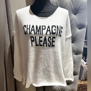 Miracle Sweater “Champagne Please” Beautiful Sweater NWT